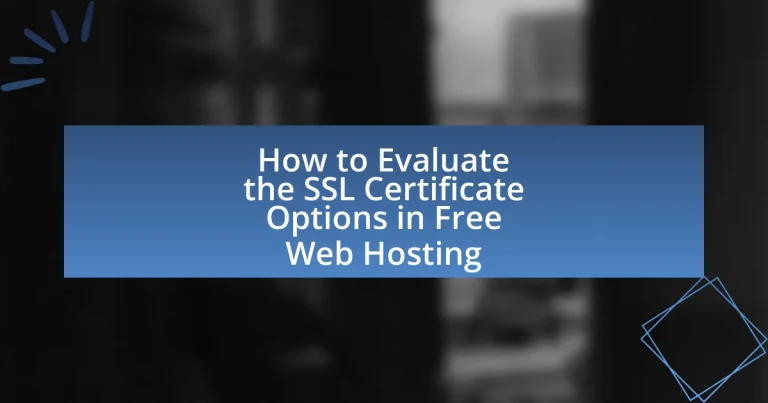 How to Evaluate the SSL Certificate Options in Free Web Hosting