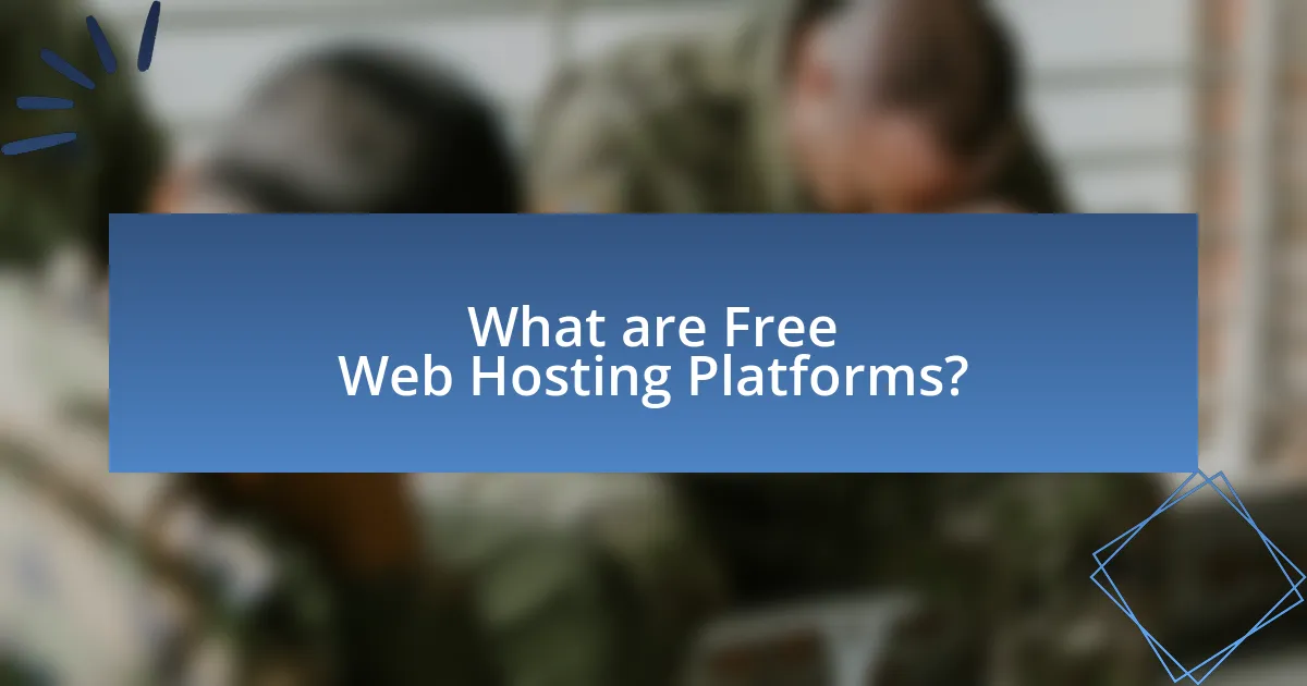 What are Free Web Hosting Platforms?