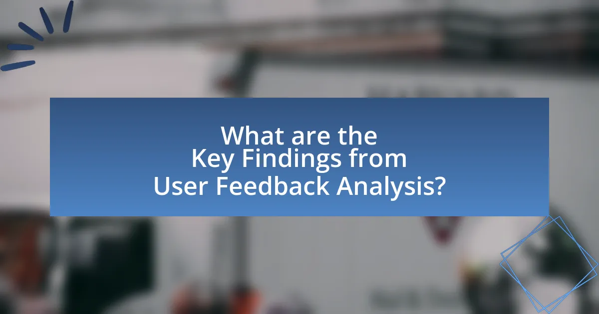 What are the Key Findings from User Feedback Analysis?