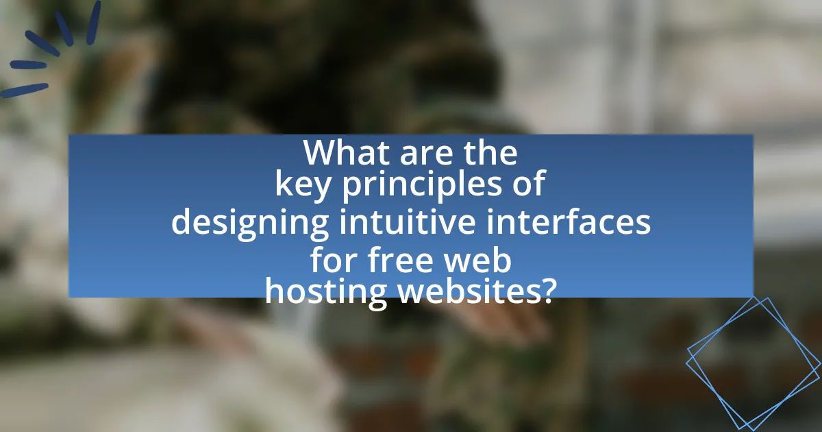 What are the key principles of designing intuitive interfaces for free web hosting websites?