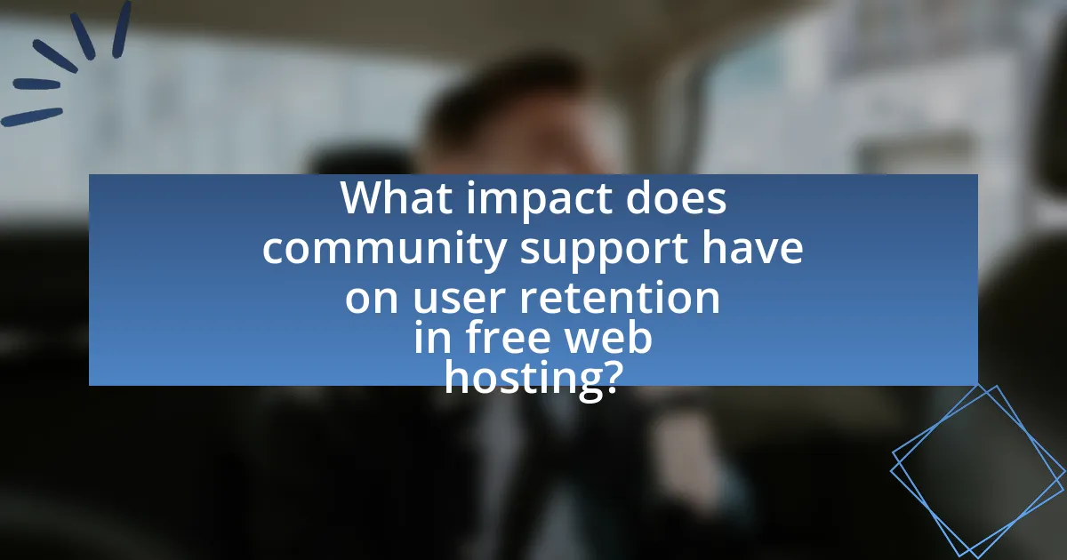 What impact does community support have on user retention in free web hosting?