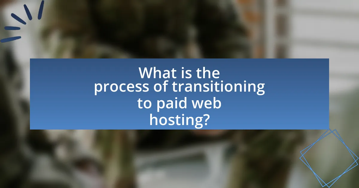 What is the process of transitioning to paid web hosting?
