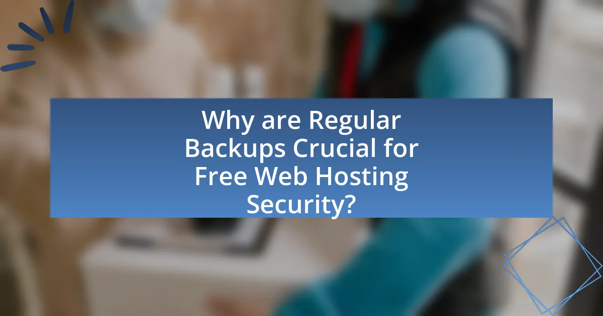 Why are Regular Backups Crucial for Free Web Hosting Security?